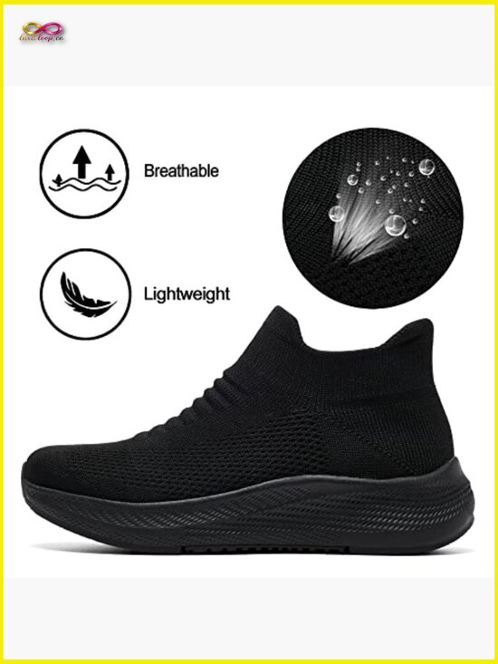 Slip on Walking Shoes Comfort Lightweight Breathable Sock Shoe Non-Slip Mesh